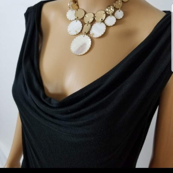 NYC Womens Sleeveless Draped Neck Blouse Small - Picture 6 of 10